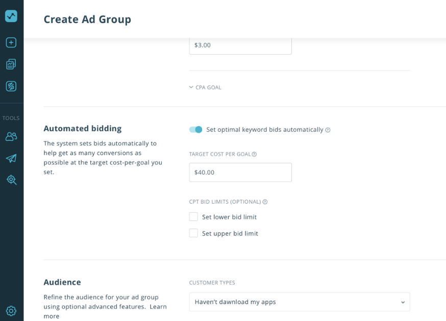 Automated Bidder for Apple Search Ads