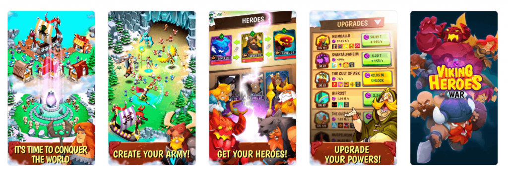 viking heroes app store screenshots