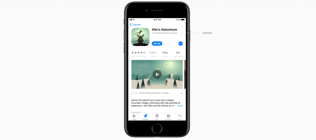 app store redesign subtitle splitmetrics