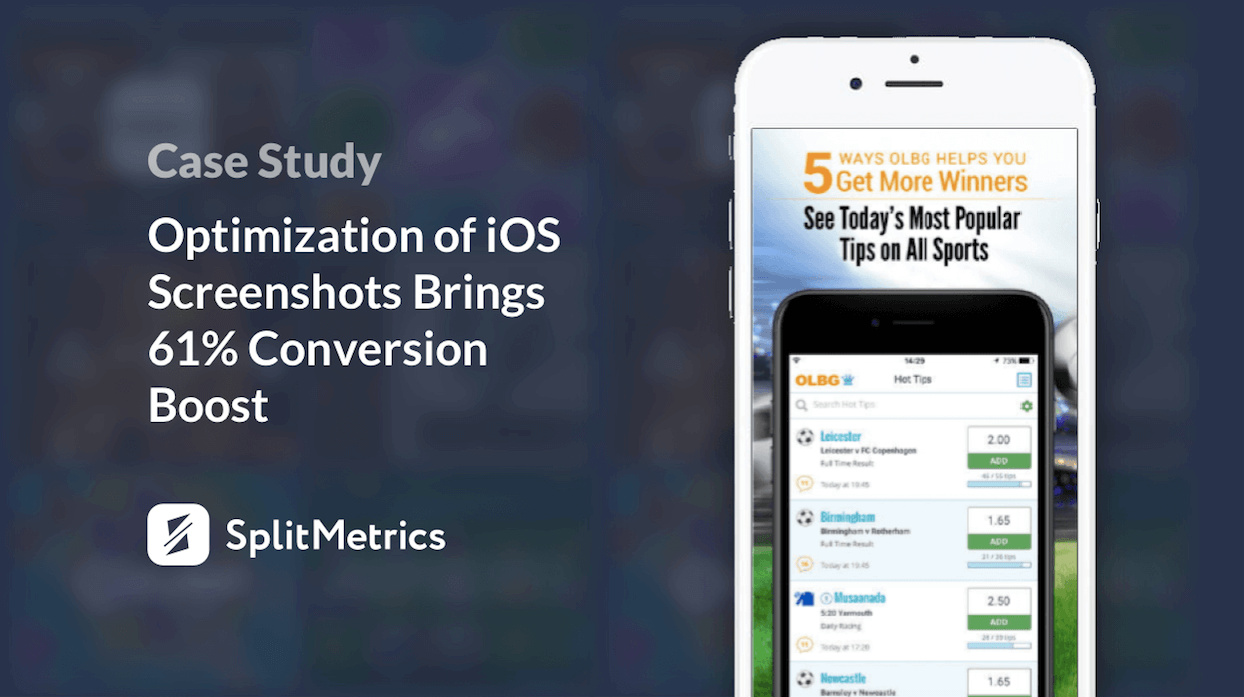 OLBG Gets 61% Conversion Increase A/B Testing IOS Screenshots