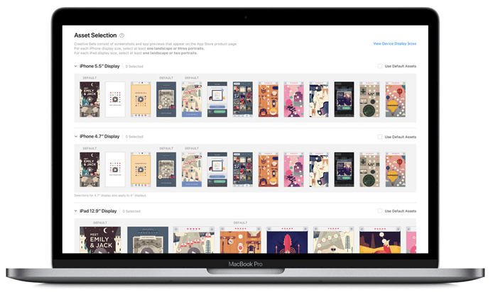 Apple Search ads creative set