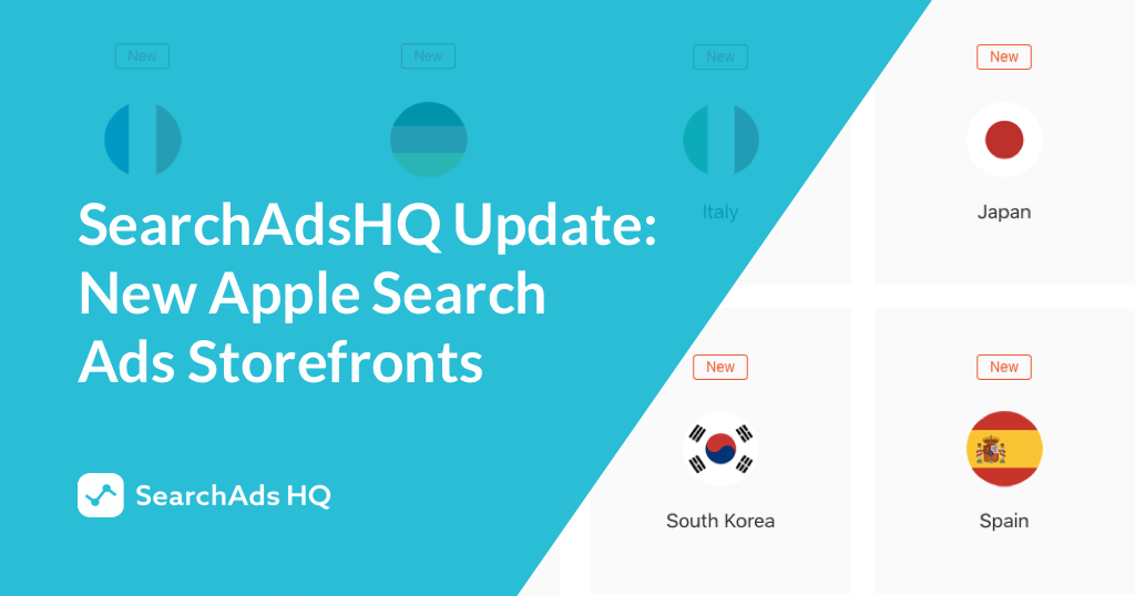 Search Ads storefronts update
