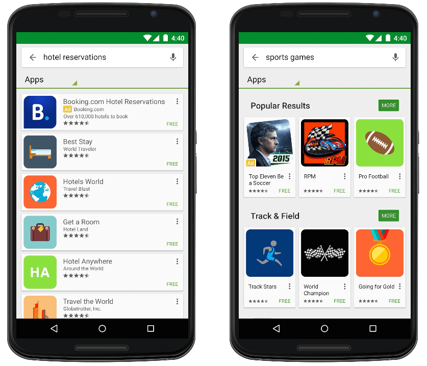 google play search ads