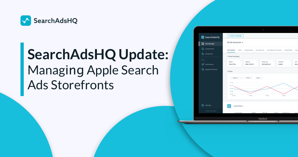 Apple Search Ads Storefronts management