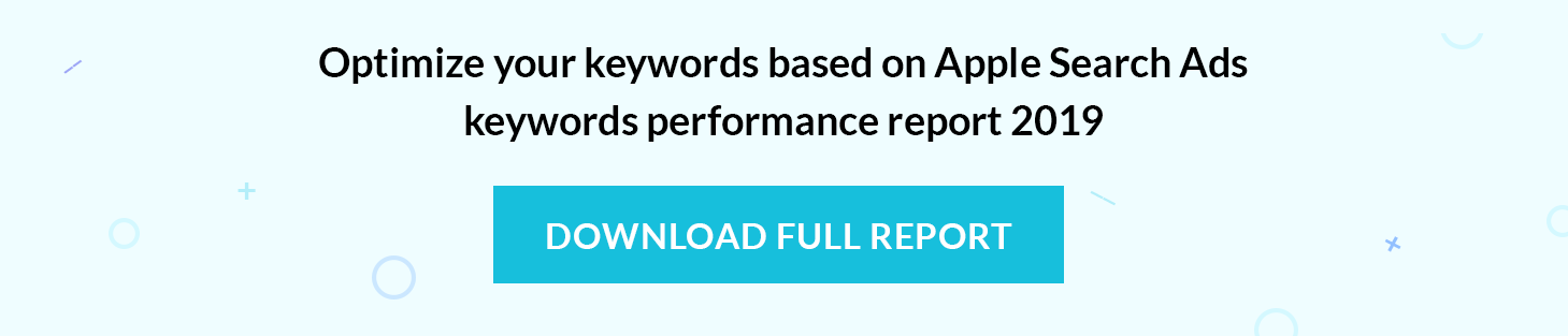 Get Apple Search Ads keywords performance report