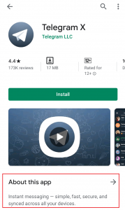 google play short description