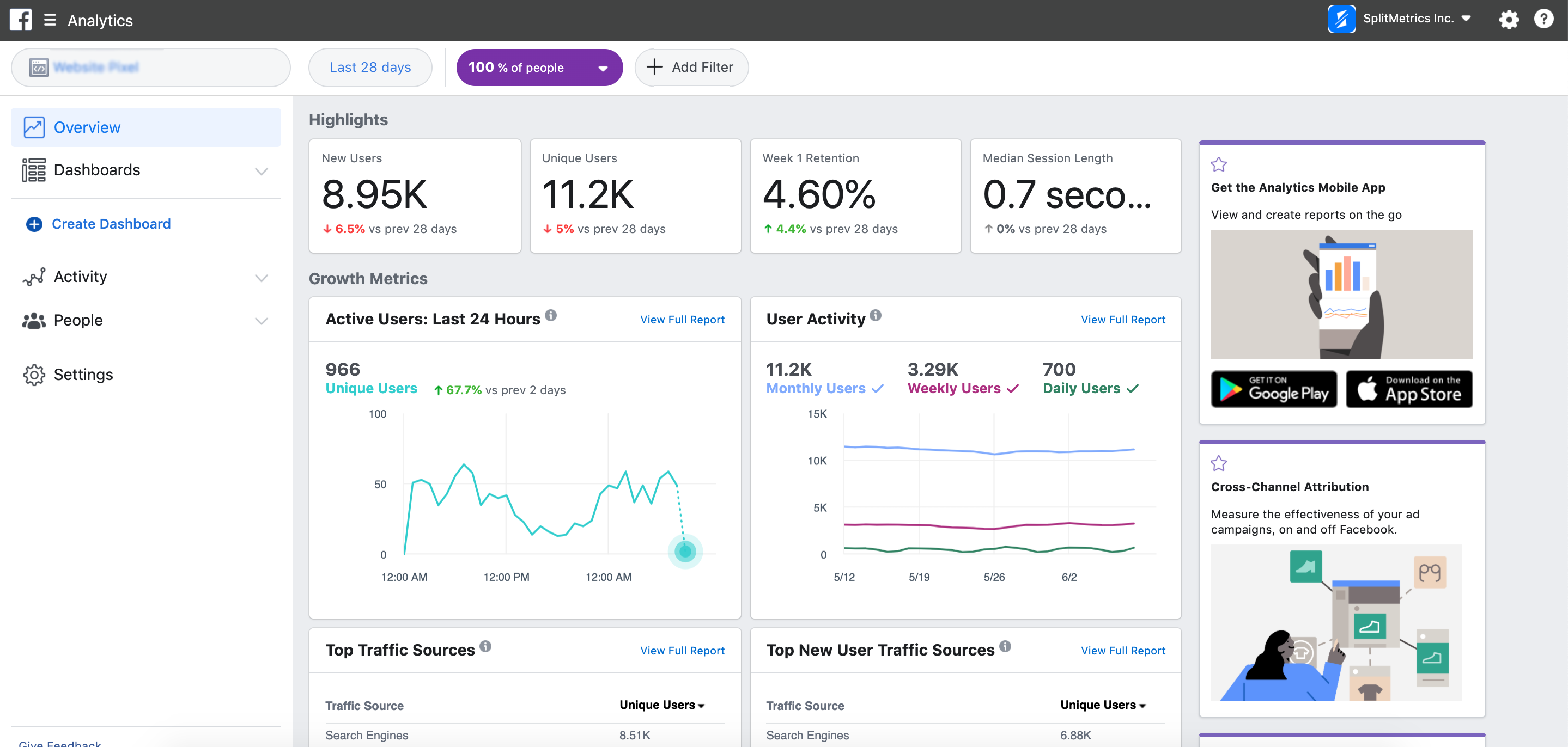 insights into experiments with Facebook Pixel