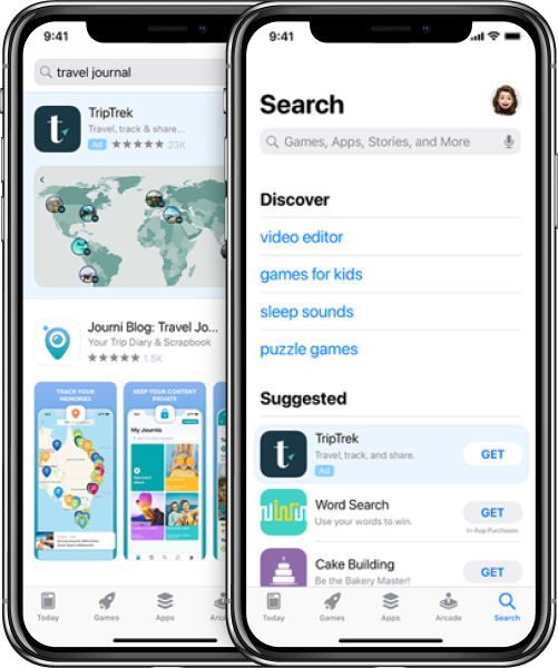 New Apple Search tab ads