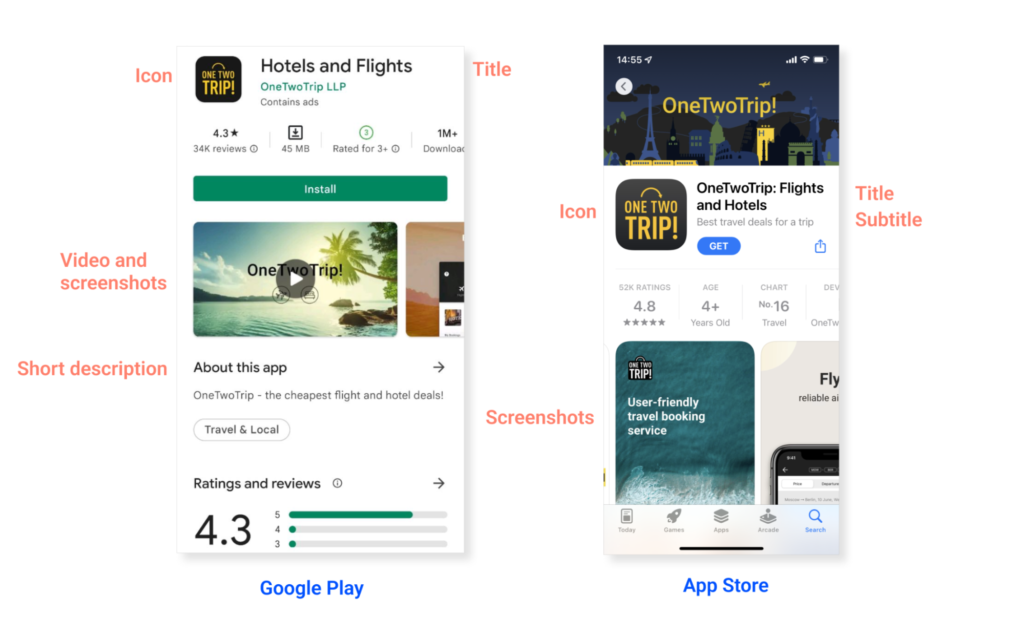 App Store Optimization on the App Store and Google Play: Differences &#038; Tips