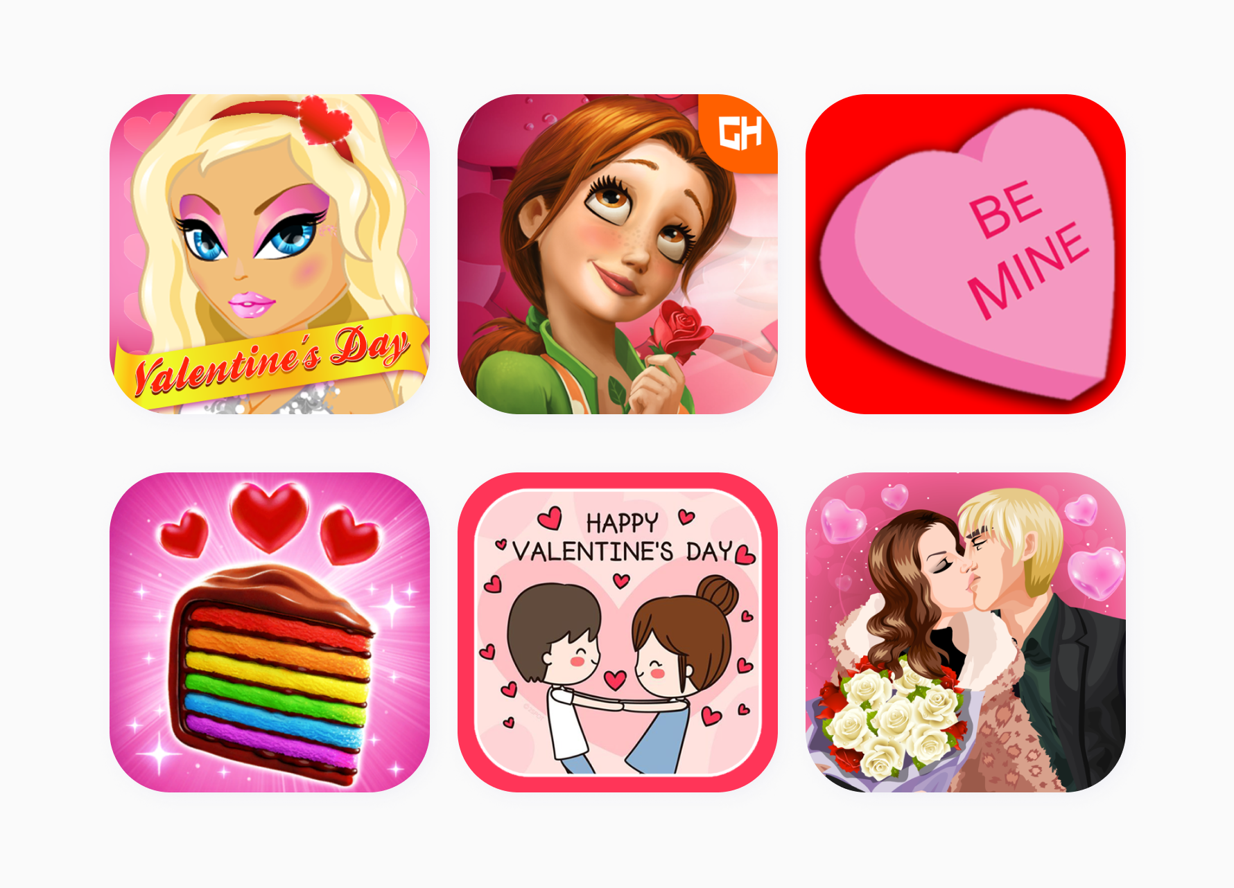 valentines day app icons