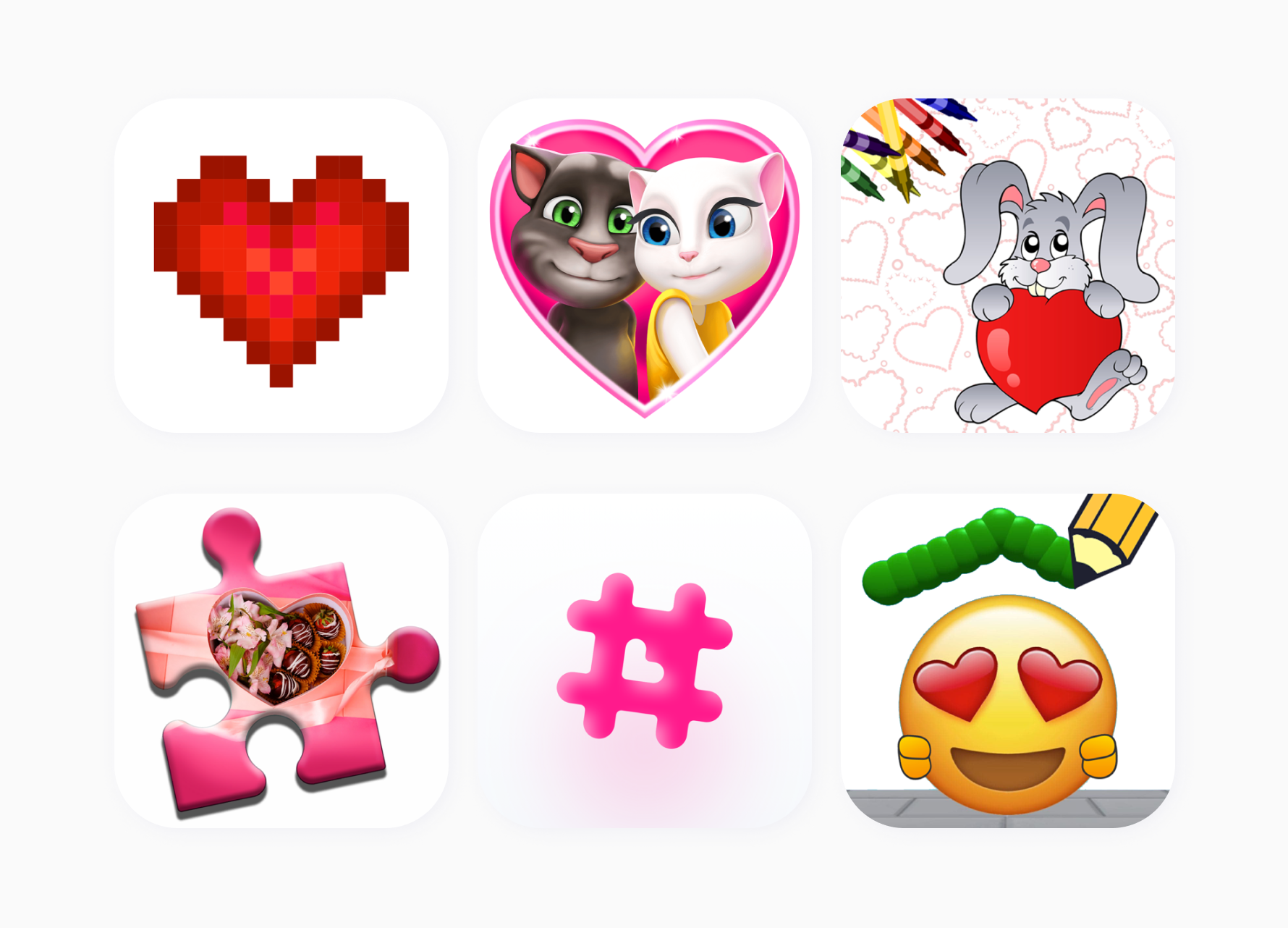 valentines day app icons