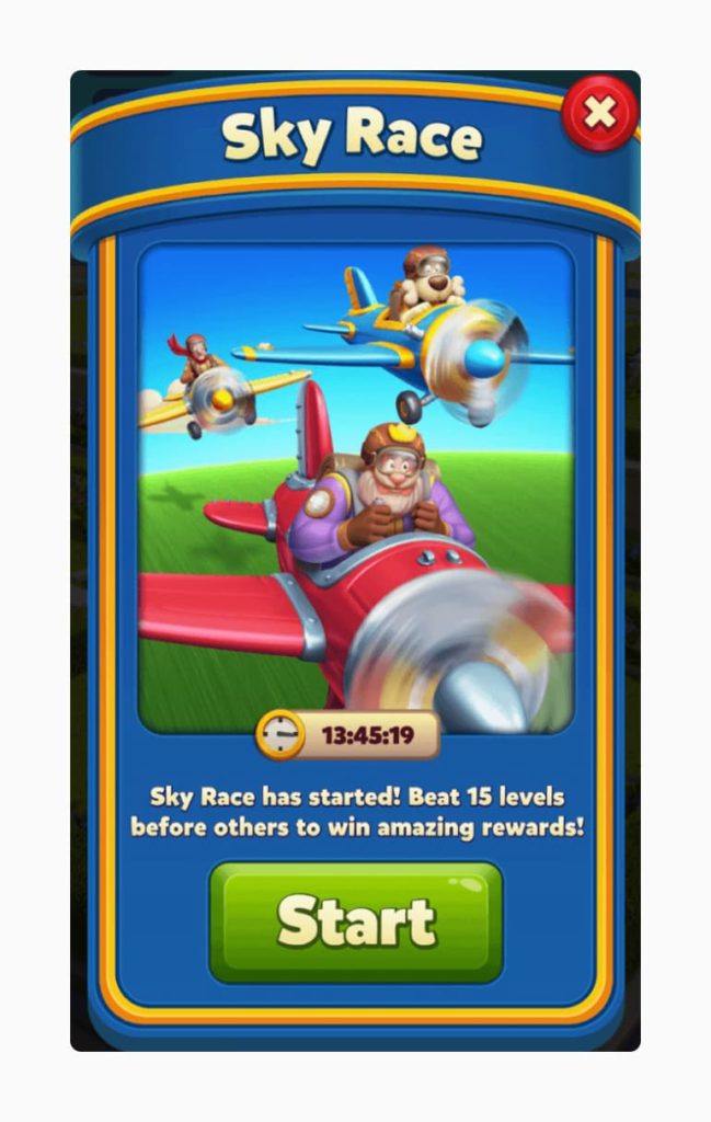 Sky Race event in Royal Match.