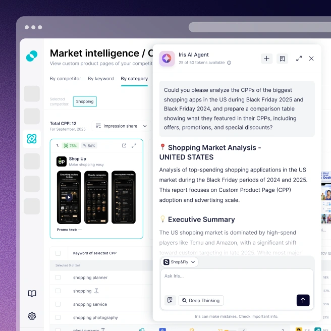 Iris - the #1 AI Agent for Apple Ads