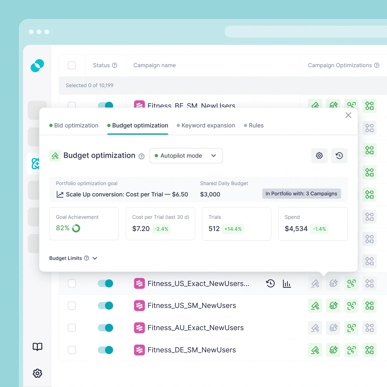 Apple Ads AI Bid and Budget Optimization | SplitMetrics Acquire
